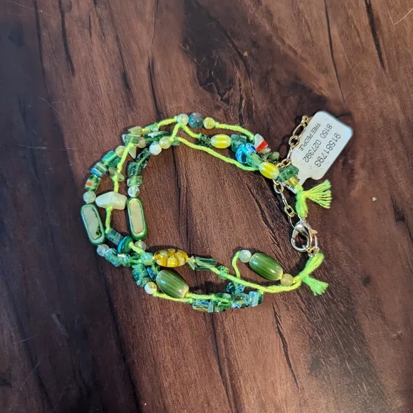 NWT Free People X Ariana Ost Marathon Anklet in Lime SOLD OUT - Picture 4 of 6